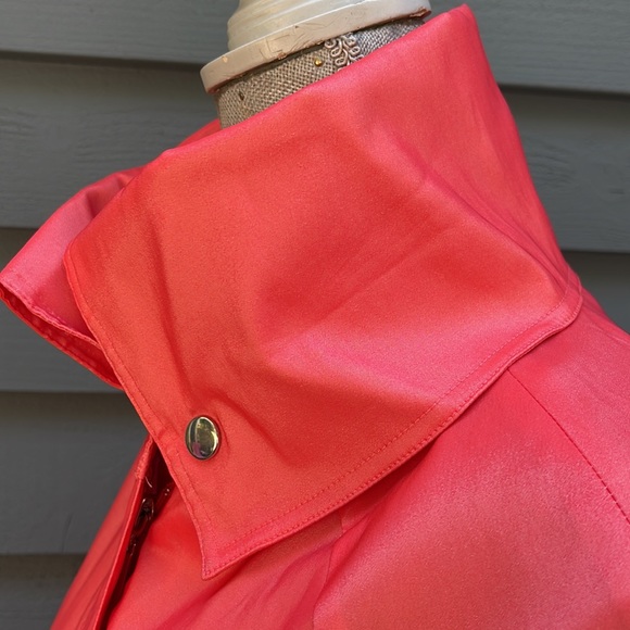 Samual Dong Ladies Coral Crop Jacket with Two Way Collar Bubble Sleeves Large - Picture 8 of 12